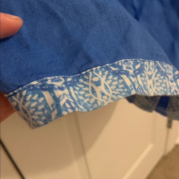 Sigrid Olsen Blue 100% Linen shift dress sleeveless - Picture 4 of 4